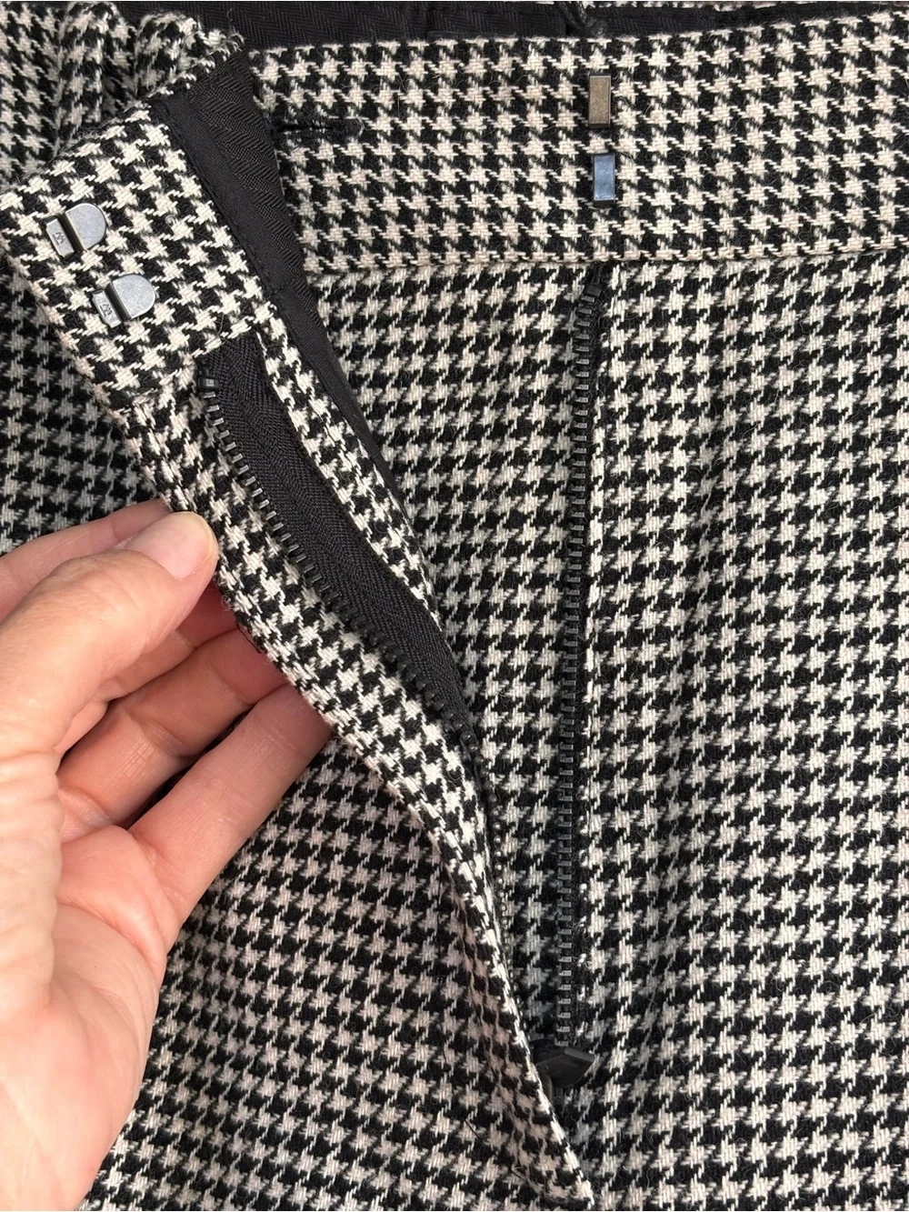 THE KOOPLES French Luxury Paris Houndstooth Chain Detail Trousers — NWT - Picture 9 of 16
